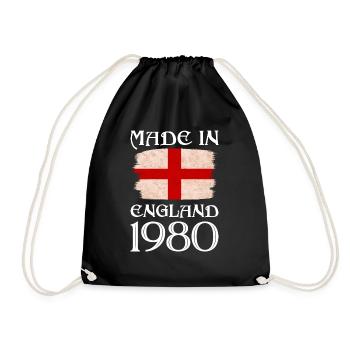 Made in England 1980 - St George's Day - English - Drawstring Bag - black - Front