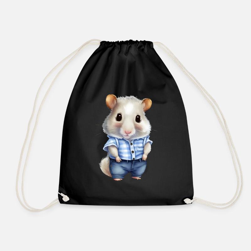 Süßer Hamster - Turnbeutel - Schwarz