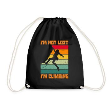 I'm Not Lost I'm Climbing Boulder Rock Climber Bou - Turnbeutel - Schwarz - Vorne