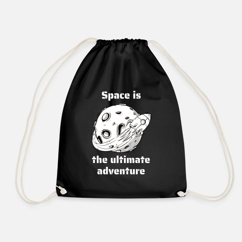 Space Is The Ultimate Adventure Retro Space - Turnbeutel - Schwarz