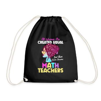 Some Become Math Teachers School Education - Drawstring Bag - black - Front