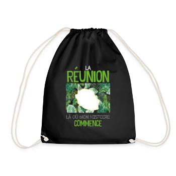 La Réunion Mon Histoire Citation Réunionnais - Sac de sport léger - noir - Devant