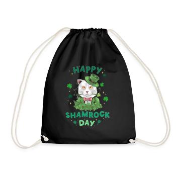 Frohen Kleeblatttag. St. Patrick's Day! - Turnbeutel - Schwarz - Vorne