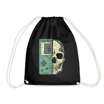 game boy skull - Turnbeutel - Schwarz - Vorne