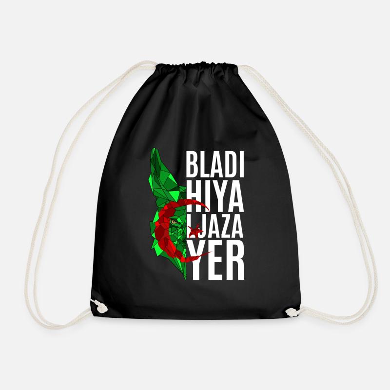 Bladi hiya ljazayer polygon fennec - Turnbeutel - Schwarz