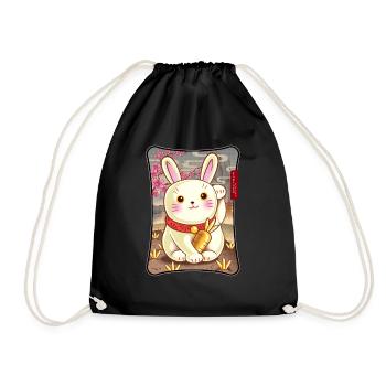 Lapin chanceux pour toujours - Sac de sport léger - noir - Devant