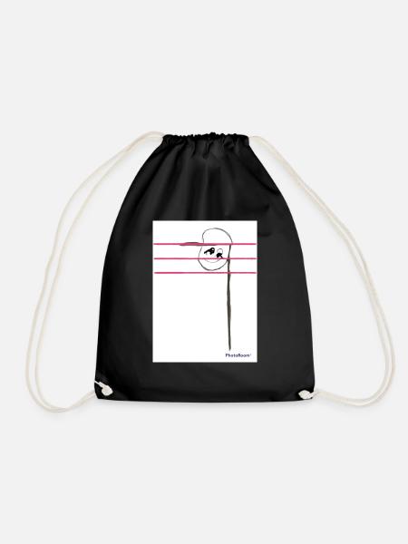 Musical note - Drawstring Bag - black