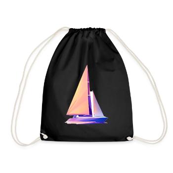 Sailing ship Sailboat Sailing Sailing Sailing Sailing - Drawstring Bag - black - Front