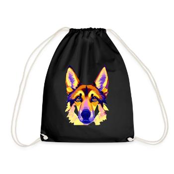 Dogs German Shepherd Dog Dog Owners Dog Owners - Drawstring Bag - black - Front