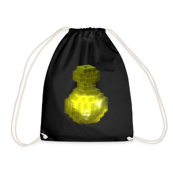 T-shirt Jaune Ensoleillé Bouteille de Potion Sorcière Gothique - Sac de sport léger - noir - Devant