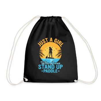 Just A Girl Who Loves Stand Up Paddle Stand Up Pad - Turnbeutel - Schwarz - Vorne