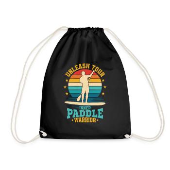 Unleash Your Inner Paddle Warrior Stand Up Paddlin - Turnbeutel - Schwarz - Vorne
