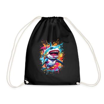 Requin - Sac de sport léger - noir - Devant