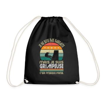 Je ne suis pas parfaite mais je suis grimpeuse - Sac de sport léger - noir - Devant