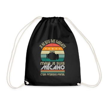 Je ne suis pas parfaite mais je suis mécano - Sac de sport léger - noir - Devant