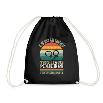Je ne suis pas parfaite mais je suis policière - Sac de sport léger - noir - Devant