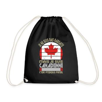 Je ne suis pas parfaite mais je suis Canadienne - Sac de sport léger - noir - Devant