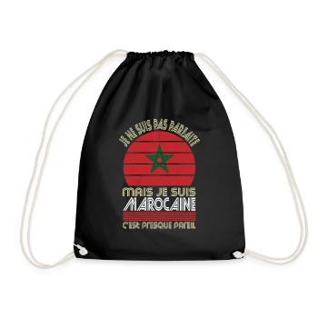 Je ne suis pas parfaite mais je suis Marocaine - Sac de sport léger - noir - Devant