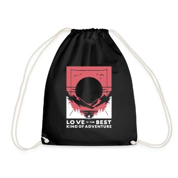 Love is the Best Kind of Adventure - Drawstring Bag - black - Front