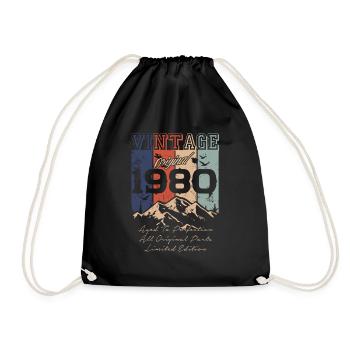 Legendary 1980 vintage - Drawstring Bag - black - Front