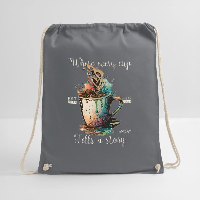 Exploding Coffee Drawstring Bag