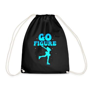Double Axel Dare: Go Figure - Drawstring Bag - black - Front