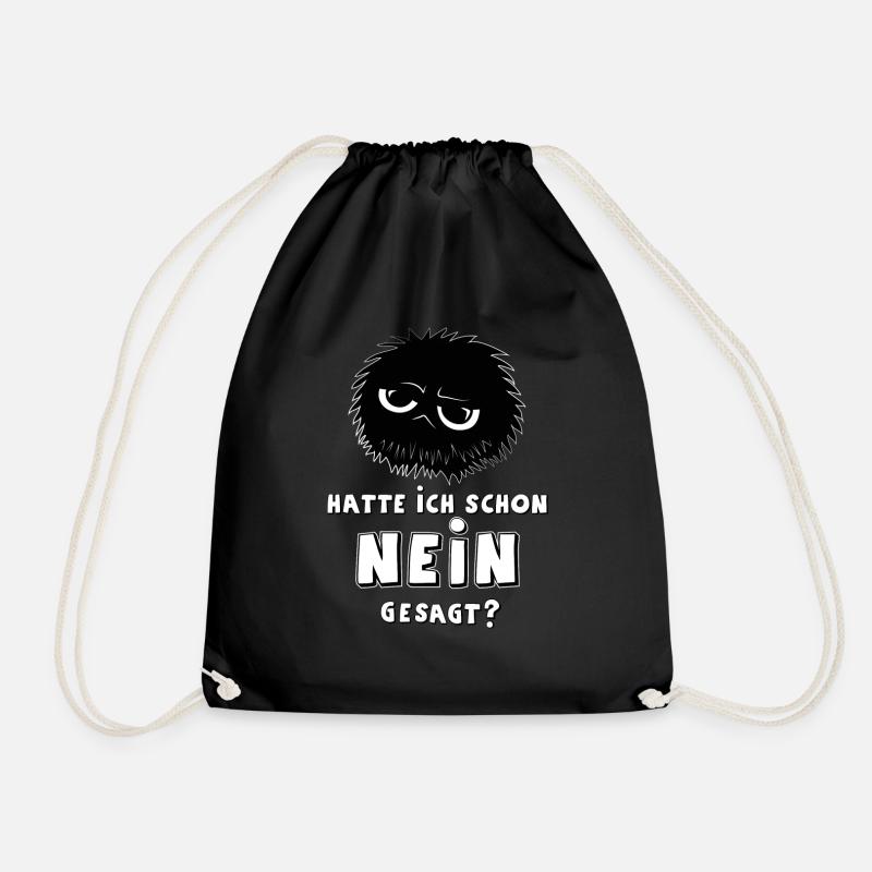 Egal was es ist, ich bin dagegen! - Turnbeutel - Schwarz