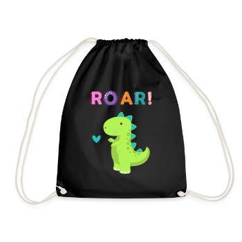 Roar - Sweet Dino! - Turnbeutel - Schwarz - Vorne