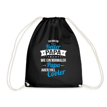 Rider dad like a normal dad but much cooler - Drawstring Bag - black - Front