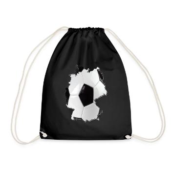 Germany Map Frames Real Football - Drawstring Bag - black - Front