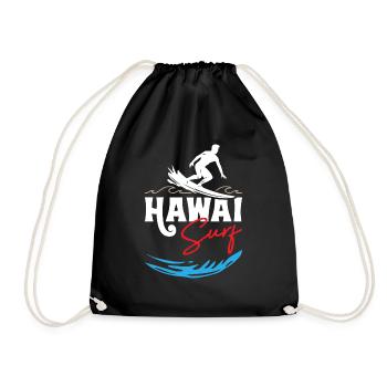 Hawaii Surfing - Drawstring Bag - black - Front