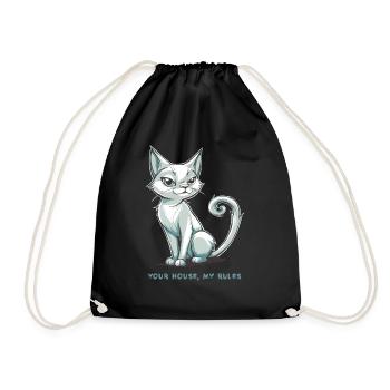 Votre maison, mes règles - Sac de sport léger - noir - Devant