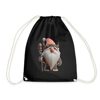 Troll de Noël 2 - Sac de sport léger - noir - Devant