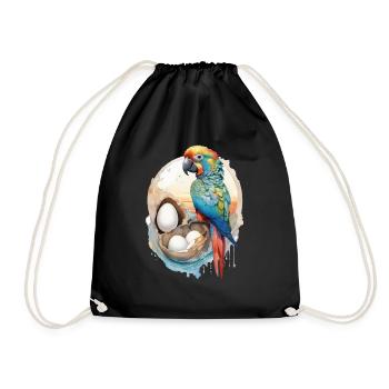 Perroquet Aquarelle - Sac de sport léger - noir - Devant