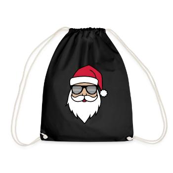 Santa Claus Cool Christmas Gifts Christmas - Drawstring Bag - black - Front