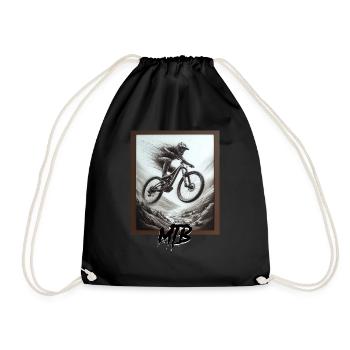 MTB bike - Drawstring Bag - black - Front