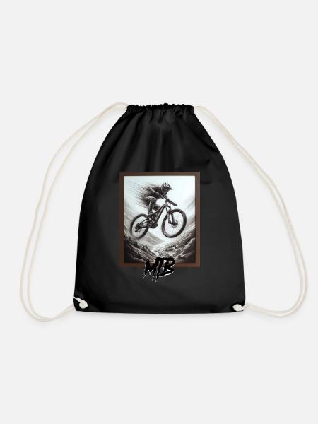MTB-Fahrrad - Turnbeutel - Schwarz