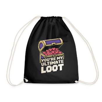You are my ultimate loot - Drawstring Bag - black - Front