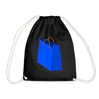 Einkauf Tasche - Turnbeutel - Schwarz - Vorne