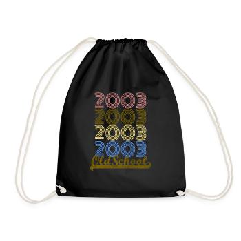 Old School 2003 - Drawstring Bag - black - Front