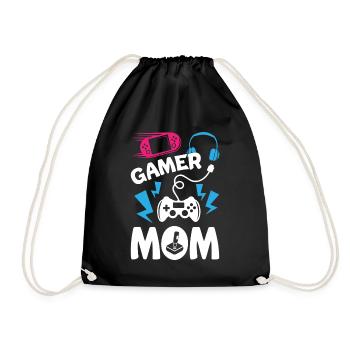 Gamer Mom - Drawstring Bag - black - Front