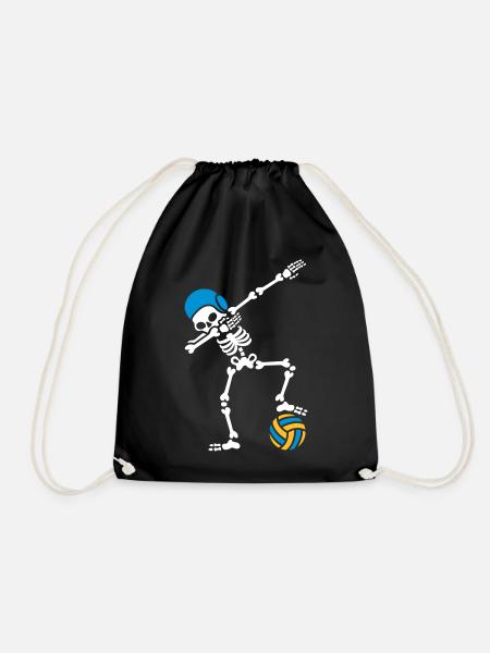 DAB DABBING Skelett Wasserball Halloween - Turnbeutel - Schwarz