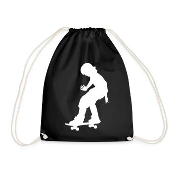 Skater - Drawstring Bag - black - Front