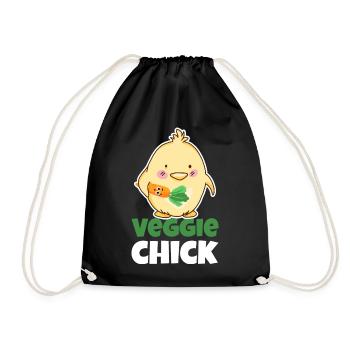 Vegetarian Vegetarian Vegan Gift Idea - Drawstring Bag - black - Front