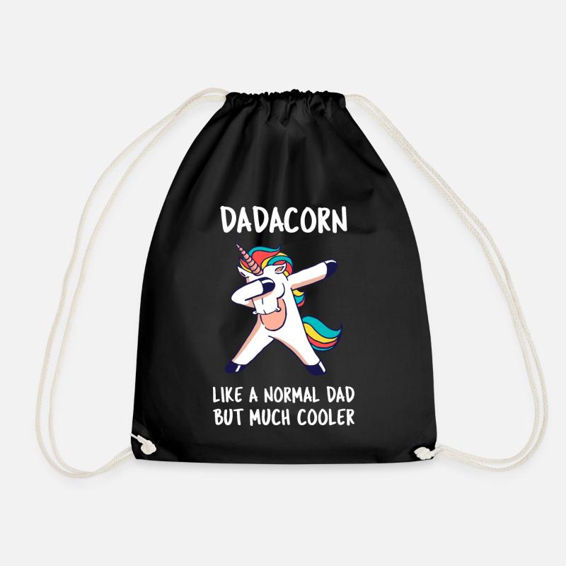Dadacorn III - Awesome Dad Einhorn - Turnbeutel - Schwarz