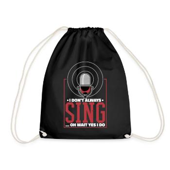 Musiciens Chant Chanteur mélodie Cadeau - Sac de sport léger - noir - Devant