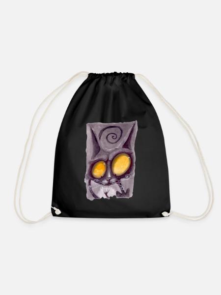Serielle Katze - Turnbeutel - Schwarz