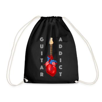 | accro aux guitares Guitare, Musique, École de musique - Sac de sport léger - noir - Devant