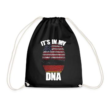 Es ist in meiner DNA Ein Amerikaner, gebürtiger - Turnbeutel - Schwarz - Vorne
