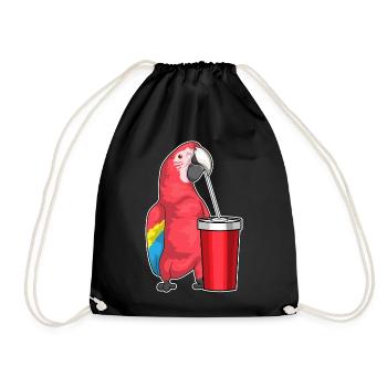 Papagei Becher to go - Turnbeutel - Schwarz - Vorne